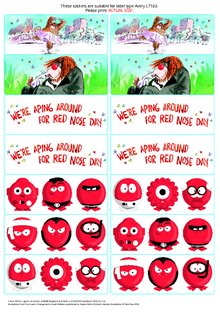 Red Nose Day stickers