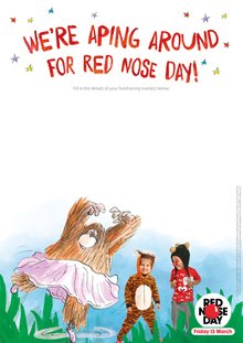 Red Nose Day nursery event poster
