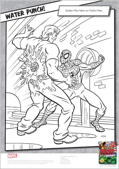 Spider-Man colouring
