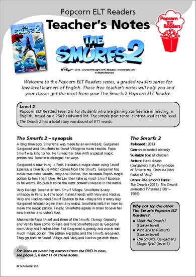 The Smurfs 2 - Teacher's Notes