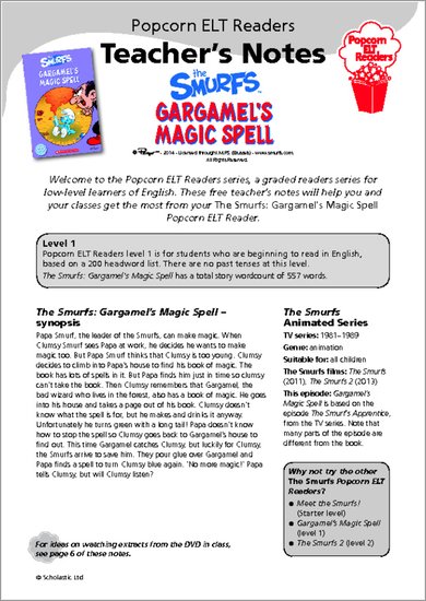 Gargamel's Magic Spell - Teacher's Notes