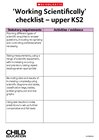 Working Scientifically checklist (upper KS2)