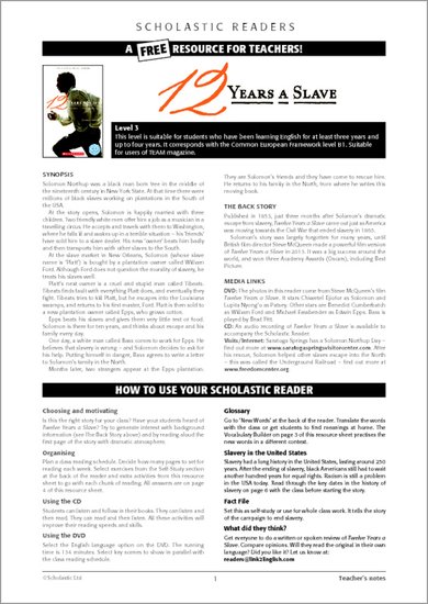 Twelve Years a Slave - Resource Sheets & Answers