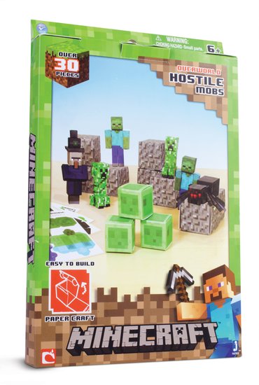  Minecraft Papercraft Hostile Mobs Set, Over 30 Piece : Toys &  Games