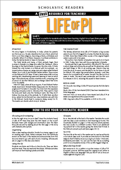Life of Pi - Resource Sheets and Answers