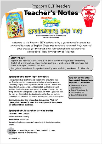 SpongeBob's New Toy: Resource Sheets and Answers