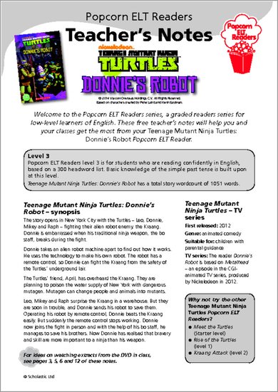 Teenage Mutant Ninja Turtles: Donnie's Robot - Resource Sheet & Answers