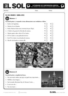 Actividades de comprensión auditiva