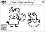 Peppa & George Easter colouring