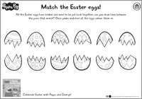 Match the Easter eggs puzzle