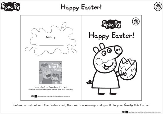 Peppa Pig Easter Card