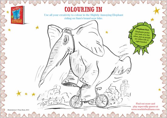 Colour the Slightly Annoying Elephant