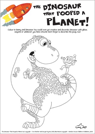 The Dinosaur That Pooped a Planet colouring