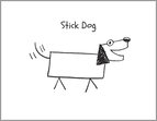 Stick Dog colouring