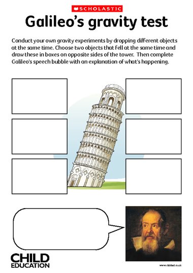 Galileo’s gravity test – Primary KS2 teaching resource - Scholastic