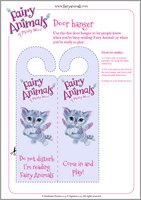 Fairy Animals Chloe the Kitten Doorhanger