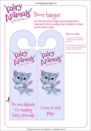 Fairy Animals Chloe the Kitten Doorhanger