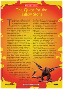 ‘The Quest for the Hallow Stone’ story starter