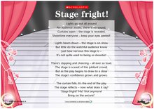 ‘Stage fright’ theatre-themed poem
