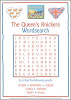 Queen's Knickers wordsearch