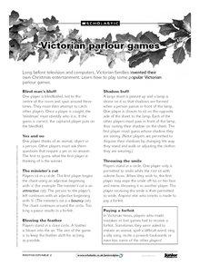 Victorian parlour games