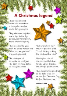 ‘A Christmas legend’ poem