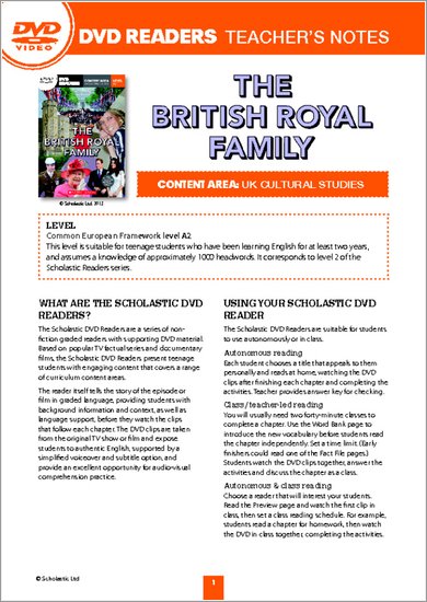 The British Royal Family: Teacher's Notes