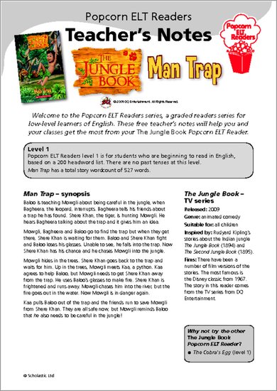  The Jungle Book: Man Trap: Teacher's Notes