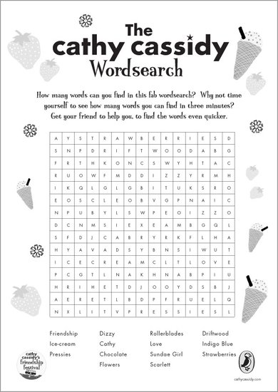 Cathy Cassidy wordsearch