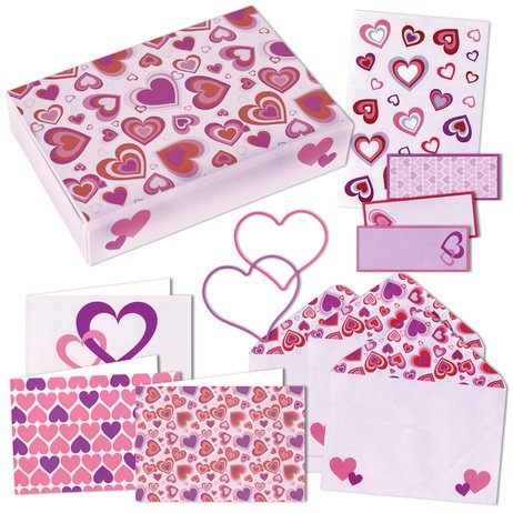 Hearts Mini Stationery Box