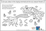 Singing Mermaid colouring