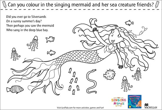 Singing Mermaid colouring