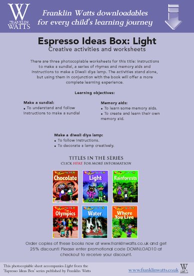 Espresso Light Worksheets