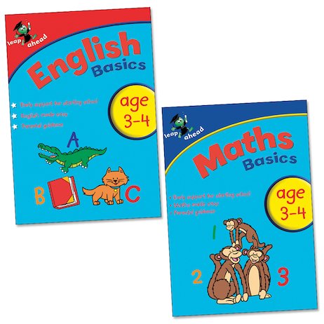 Leap Ahead Basics Pack: English and Maths (Ages 3-4)
