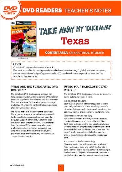 Take Away my Takeaway: Texas - Resource Sheets