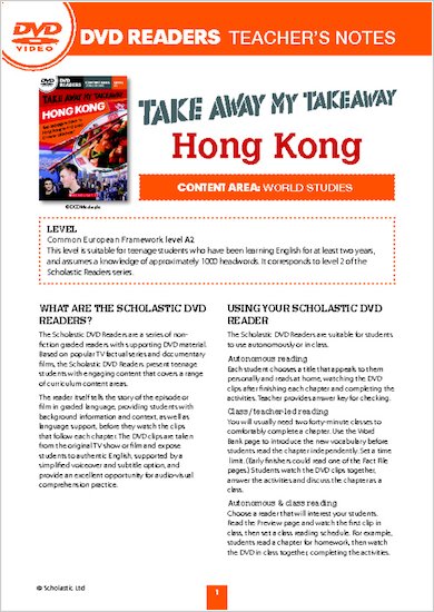 Take Away My Takeaway: Hong Kong - Resource Sheets