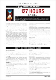 127 Hours - Resource Sheets and Answers