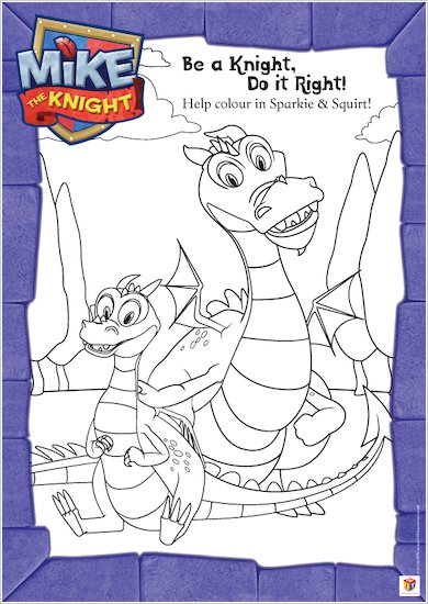 Colour Mike the Knight's dragons