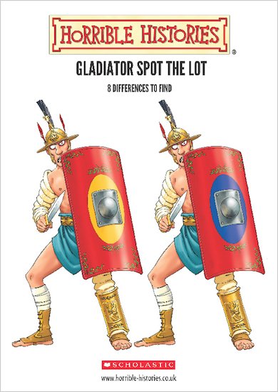 Horrible Histories Gladiator Spot the Lot