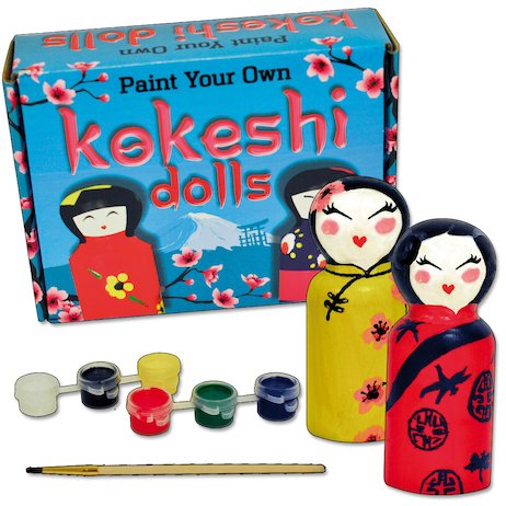Paint Your Own Kokeshi Dolls