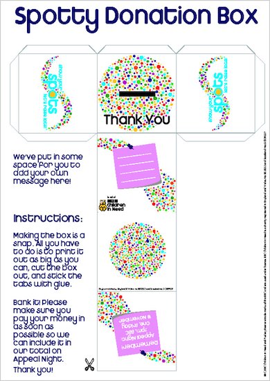 BBC Children in Need 2011 Spotty Donation Box
