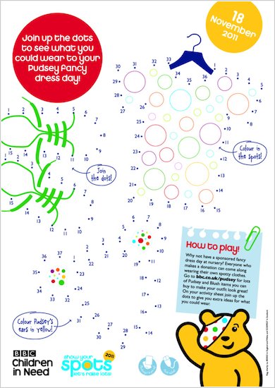 BBC Children in Need Dot-to-dot Activity