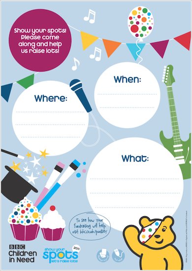 BBC Children in Need 2011 Fundraising Poster - Scholastic Shop