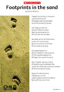 Footprints in the sand – poem