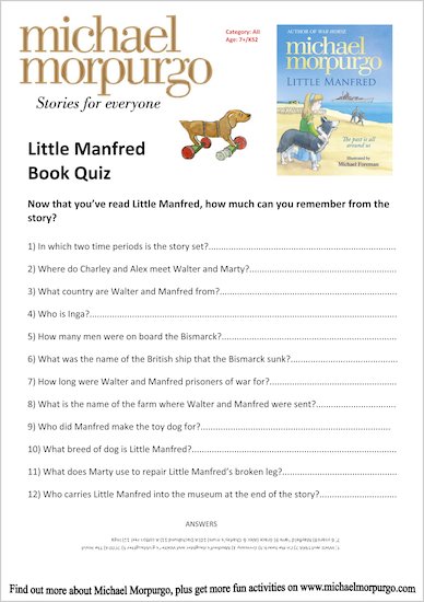 Little Manfred Book Quiz
