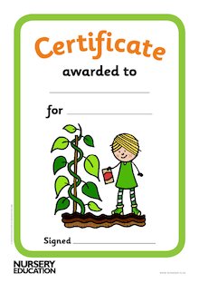 Gardening certificates