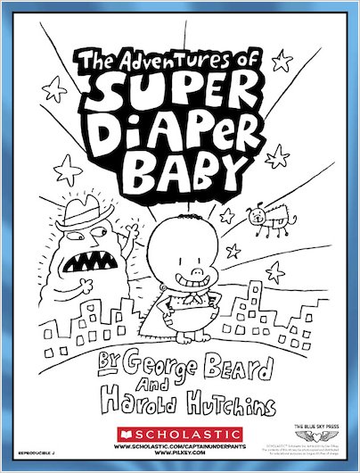 Super Diaper Baby Colouring