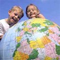 Children with globe