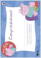 Read with Daddy Pig certificate