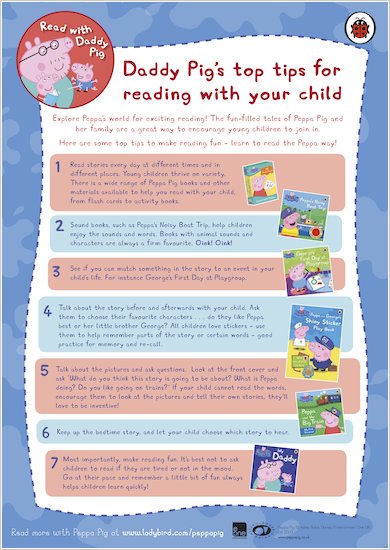 Daddy Pig's Top Reading Tips